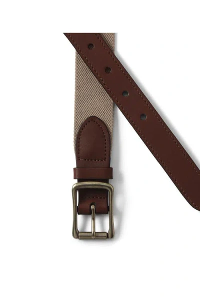 Lands' End Elastic Surcingle Belt In Brown