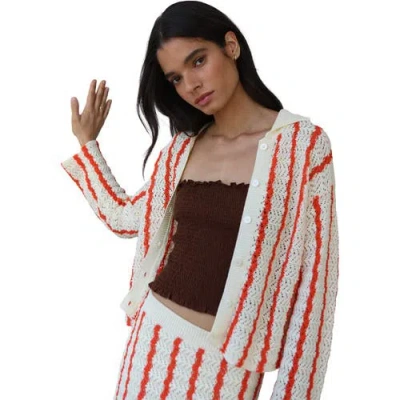 Callahan Sienna Crochet Button Down Top In Multi