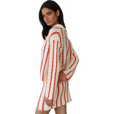 Callahan Sienna Crochet Button Down Top In Multi