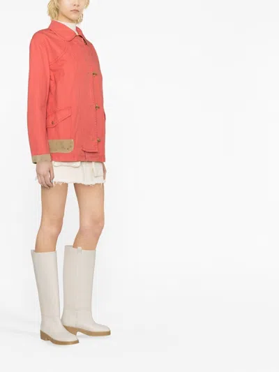 Fay Cotton 4 Hooks Jacket In Red