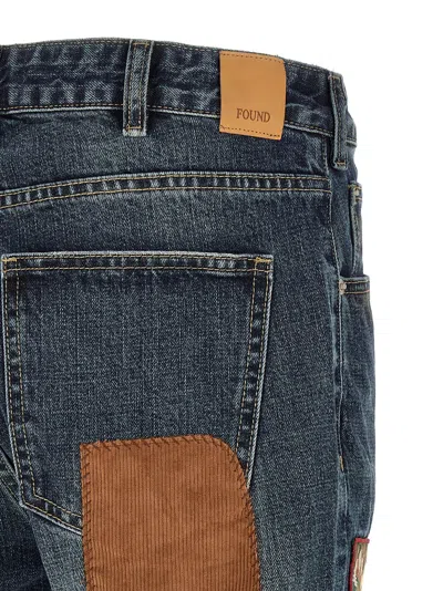 Found Patchwork Straight-leg Jeans In Blue
