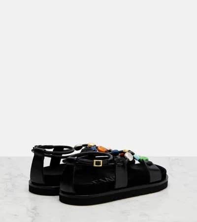 Loewe Beaded Sandals In Multi