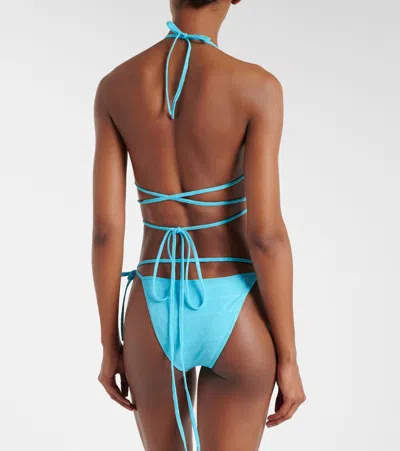 Loewe Bikini Bottom In Technical Jersey In Blue