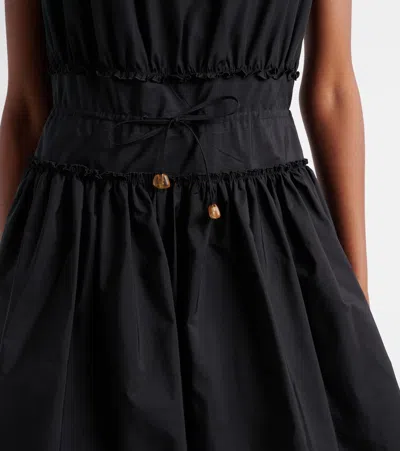 Loewe Drawstring Mini Dress In Black