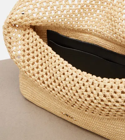 Loewe Medium Ola Bag In Raffia For Woman In Brown