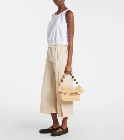 Loewe Medium Ola Bag In Raffia For Woman In Brown