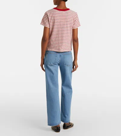 Frame The Pixie Gray Wide Leg Jeans In Blue