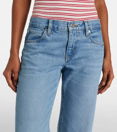 Frame The Pixie Gray Wide Leg Jeans In Blue