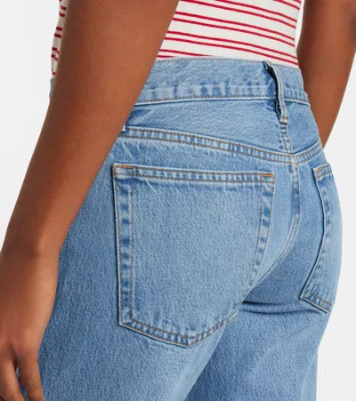 Frame The Pixie Gray Wide Leg Jeans In Blue