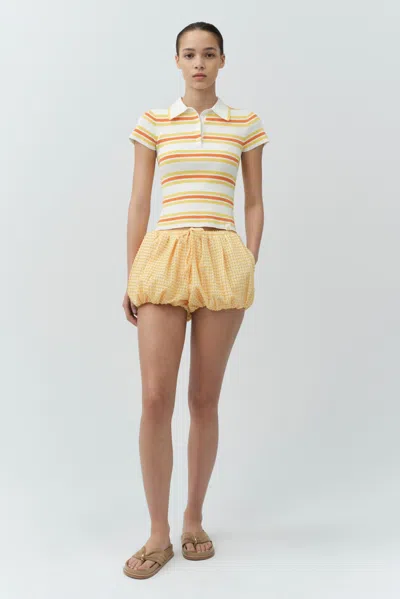 Simkhai Women's Addie Bubble Shorts In Mango Ivory In Orange