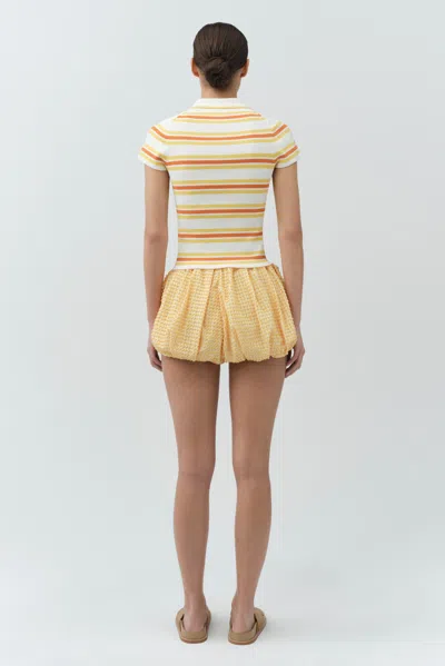 Simkhai Women's Addie Bubble Shorts In Mango Ivory In Orange