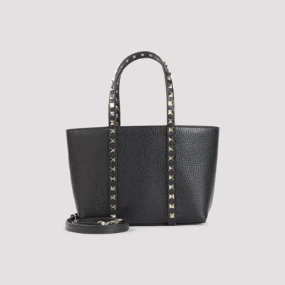 Valentino Rockstud Mini Tote In Hammered Leather