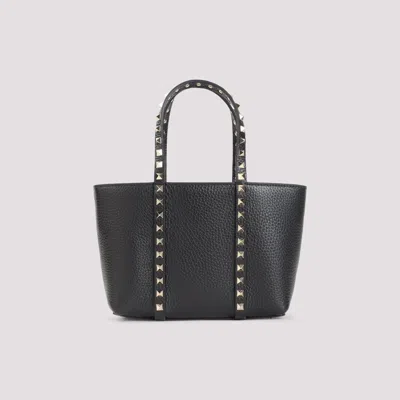 Valentino Rockstud Mini Tote In Hammered Leather