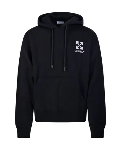 Off-white Small Arrow Logo Hoodie In Black Cotton