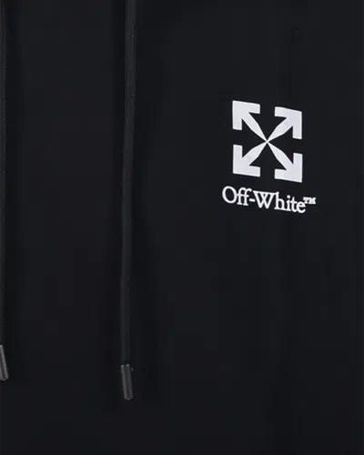 Off-white Small Arrow Logo Hoodie In Black Cotton