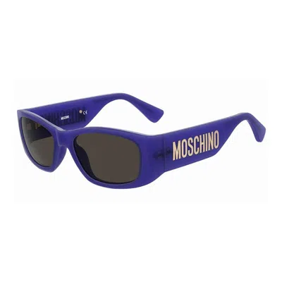 Moschino Rectangle-frame Sunglasses In Blue