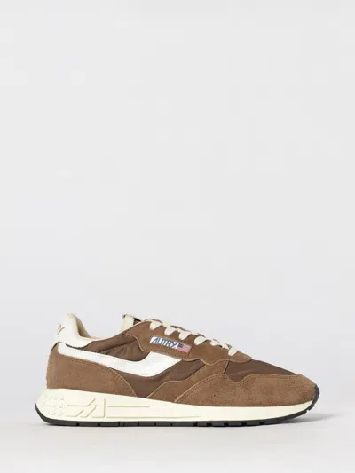 Autry Brown Leather Sneakers With Timeless Design In Multi
