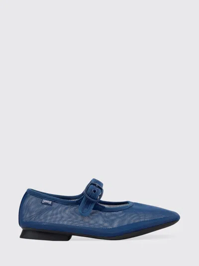 Camper Casi Myra Buckle Ballerinas In Blue
