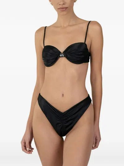 Paramidonna Daisy Crystal-embellishment Bikini In Black