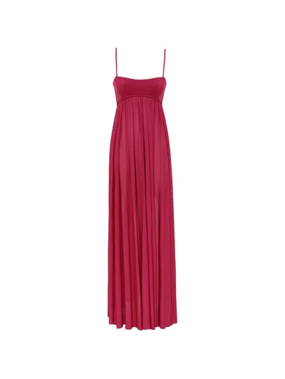 Zimmermann Strapless Gathered Jersey Gown In Red