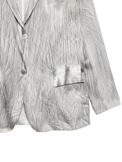 Avant Toi Grey Solid Notched Lapel Blazer In Gray
