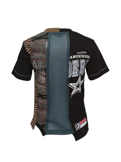 Andersson Bell Reworked Patchwork Logo-print T-shirt In Multi