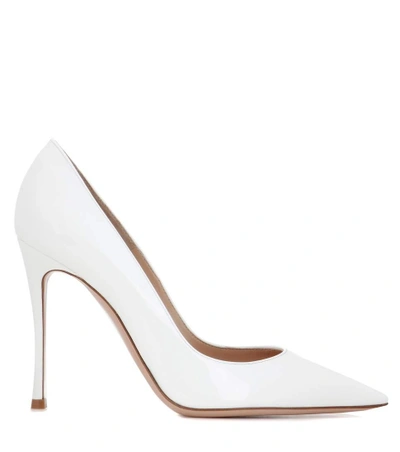 Shop Gianvito Rossi Gianvito 105 Patent Leather Pumps In White