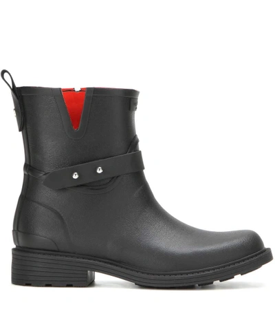 Shop Rag & Bone Moto Rain Rubber Ankle Boots In Black