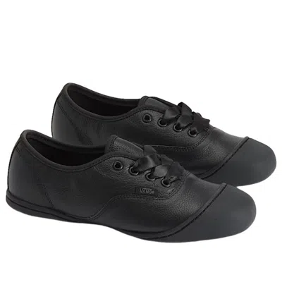 Vans Authentic Prima Leather Sneakers In Black