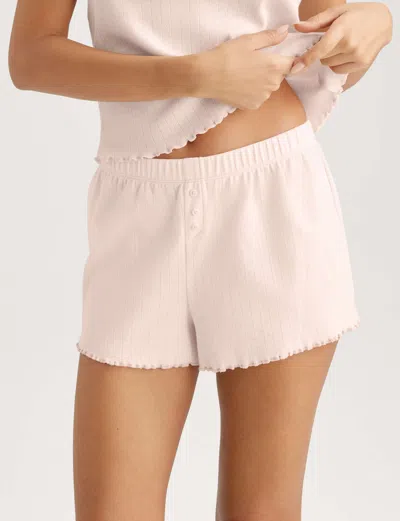 Tommy John Pointelle Rib Sleep Shorts In Yellow