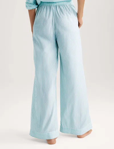 Tommy John Stripe High Waist Woven Sleep Pants In Brown