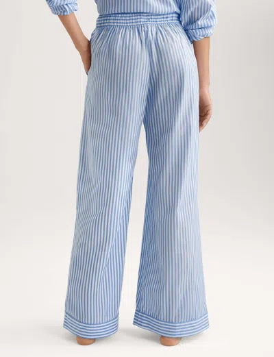 Tommy John Stripe High Waist Woven Sleep Pants In Brown