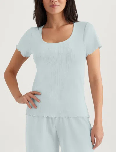 Tommy John Pointelle Rib Lounge T-shirt In Yellow