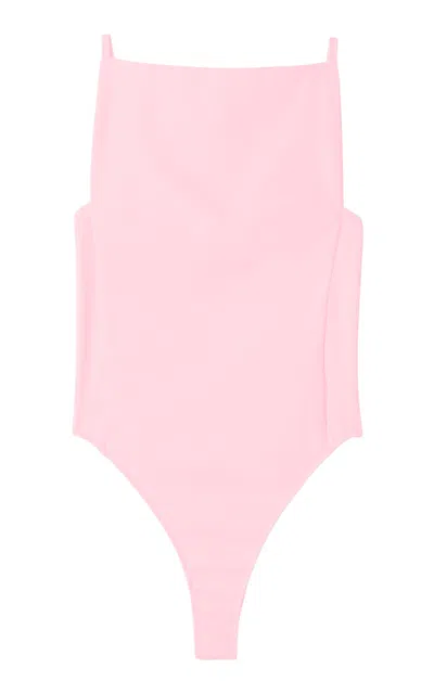 Jacquemus The Sole Open-back One-piece Swimsuit In Pink