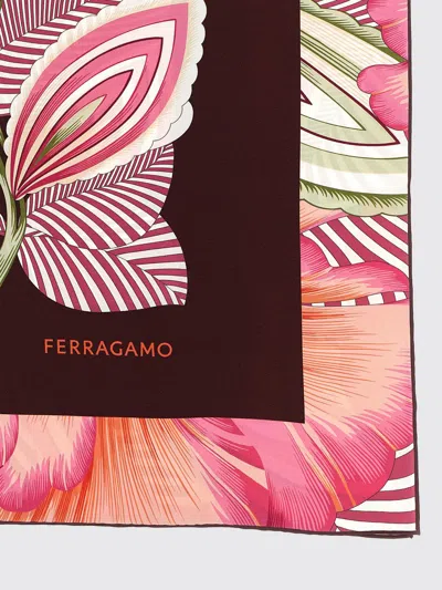 Ferragamo Brezza Square Scarf Bold Floral Pattern In Multi