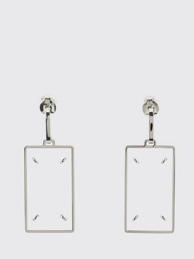 Maison Margiela Rectangular Drop Earrings In Green