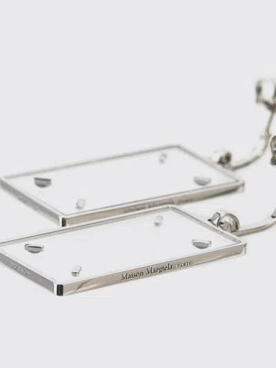 Maison Margiela Rectangular Drop Earrings In Green