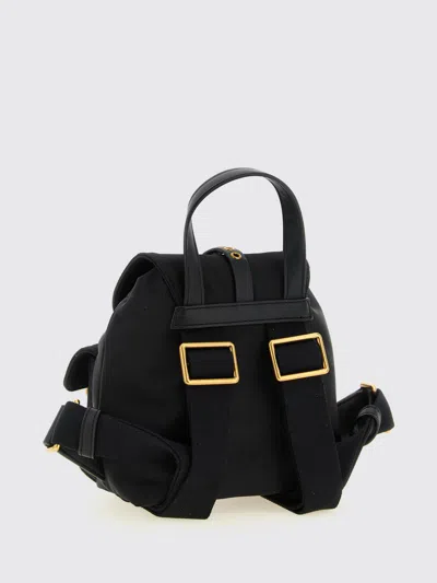 Pinko City Backpack Adjustable Straps Front Pockets Handle In Black