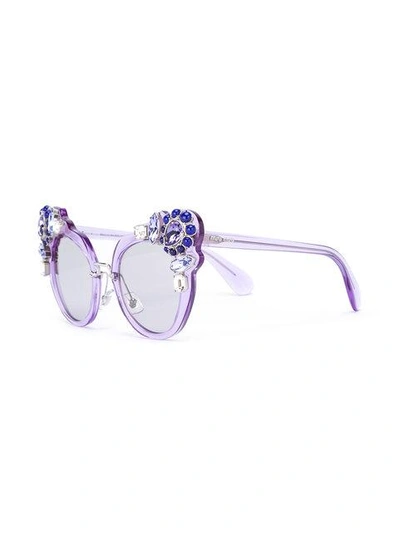 Shop Miu Miu Cat Eye Sunglasses In Pink