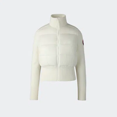 Canada Goose Hybridge Wide Quilt Knit Jacket Tonal Disc In Neutral