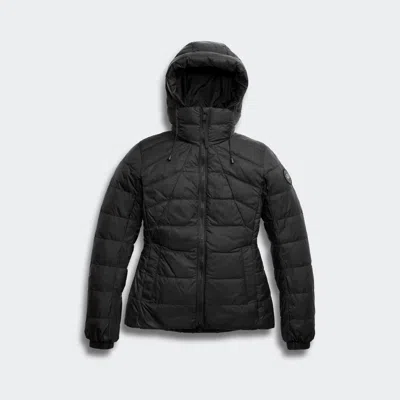 Canada Goose Quilted Padded Down Coat With Adjustable Collar In Black