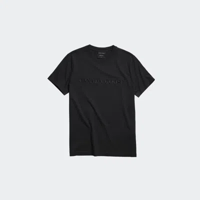 Canada Goose Big Chest Mini Embroidered T-shirt For Men In Black