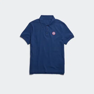 Canada Goose Beckley Polo Shirt Short Sleeve Collar In Blue