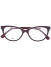 Fendi Cat Eye Optical Glasses In Red