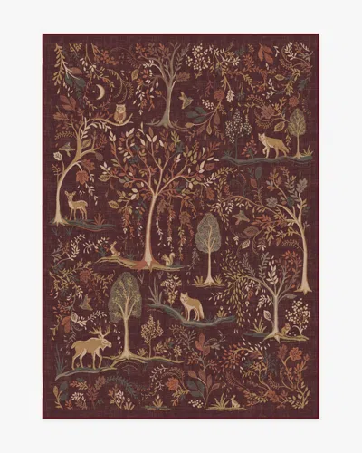 Ruggable Wilder Burgundy Multicolor Flatwoven Rug | ModeSens