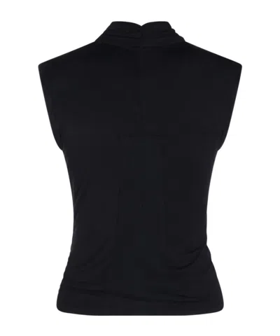 Thom Krom Draped Sleeveless Top In Black