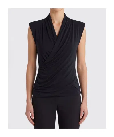 Thom Krom Draped Sleeveless Top In Black