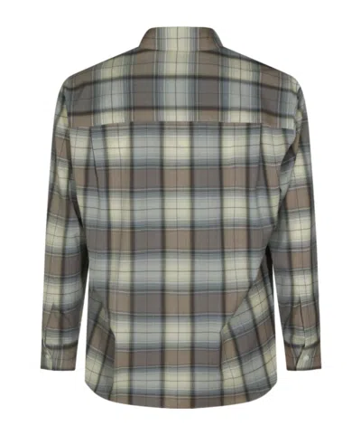 Auralee Check-pattern Shirt In Gray