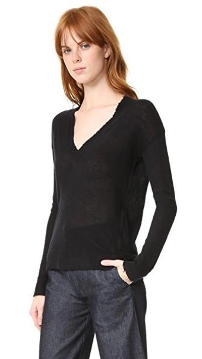Shop Zadig & Voltaire Happy Cashmere Sweater In Нуар