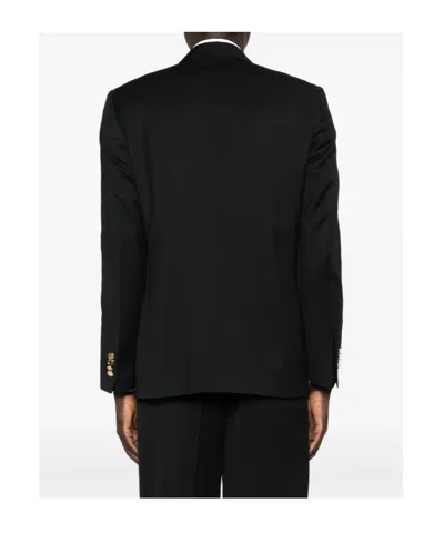 Lardini Double-breasted Blazer In Black